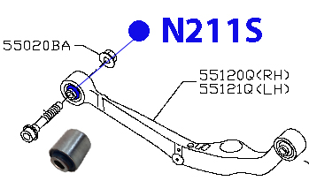 С/блок заднего поперечного рычага - ФОРТУНА N211SR