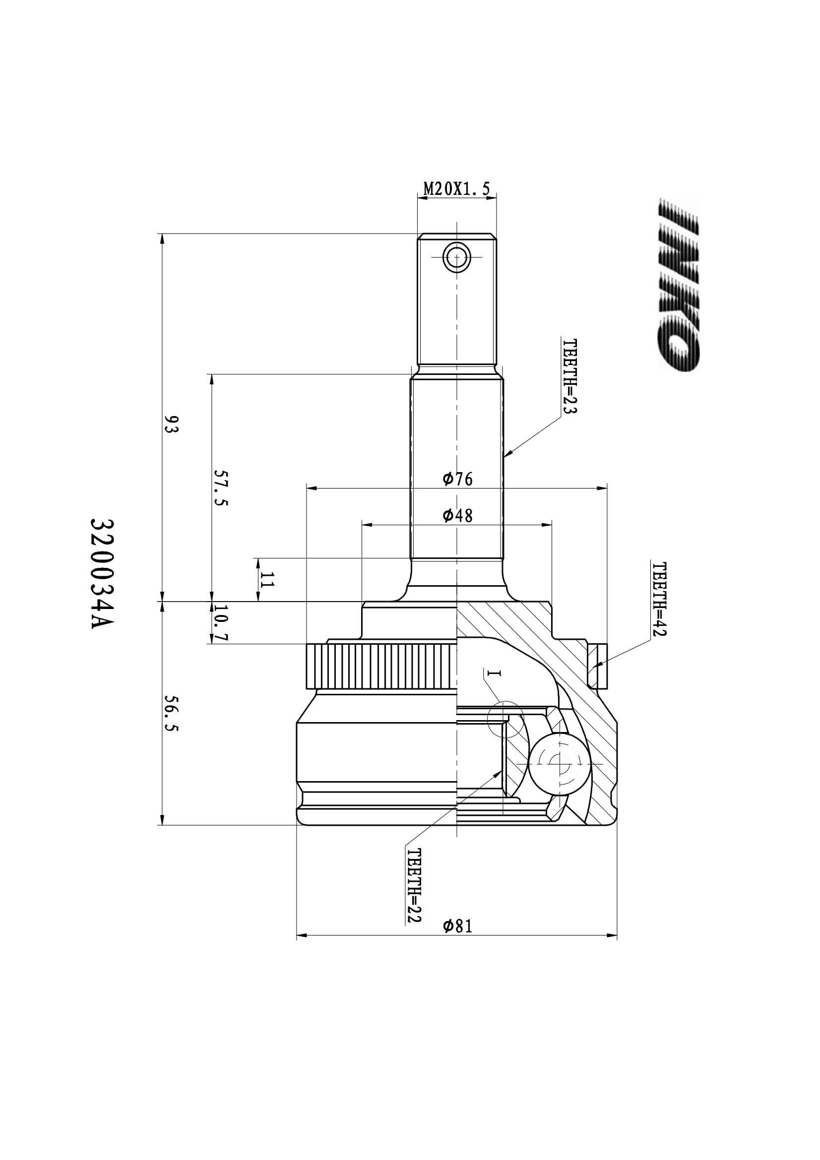 Шрус наружный фокус 2 1.6 с АБС. Шрус наружный Inko. Inko 320063a.