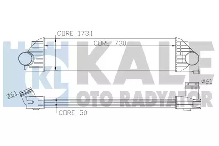 Интеркулер NI n400, RE Master III 2.3d 10- - Kale oto Radyator 345 035