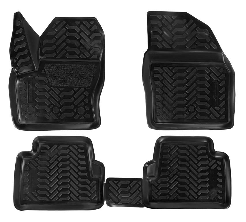 Ковры в салон (3D с подпят.) для Ford Kuga (2013-) компл. 4 шт., выс. борт, полимер., черн. - AIRLINE ACM-PS-30
