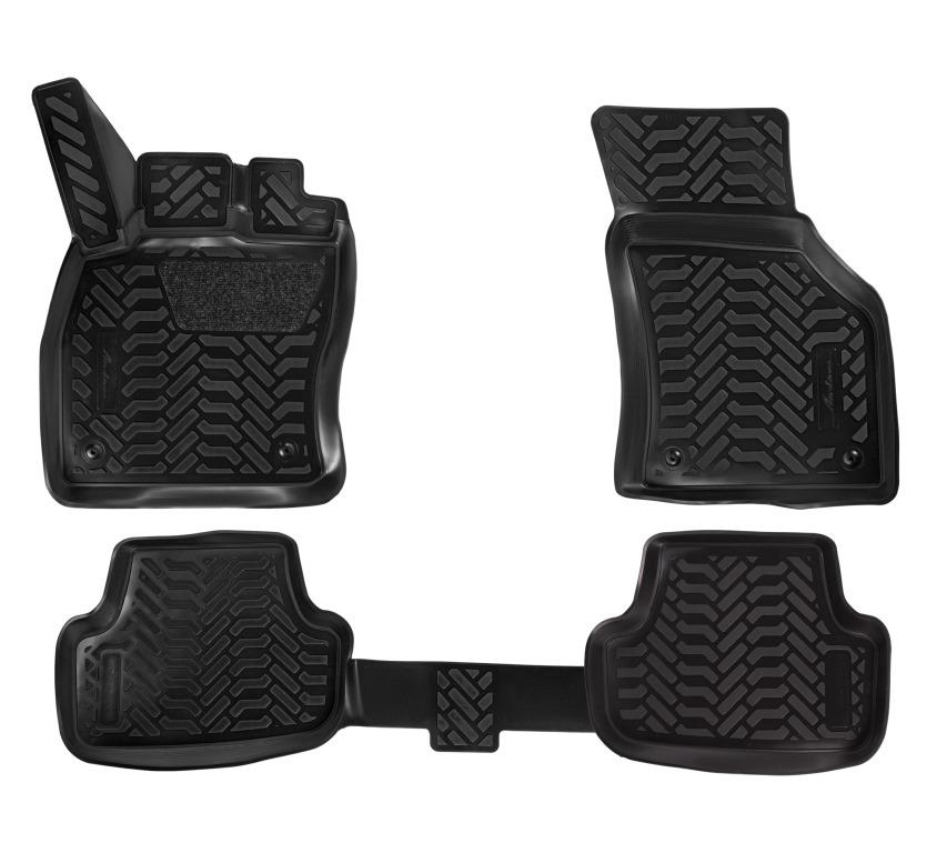 Ковры в салон (3D с подпят.) для VW Golf VII (12-) компл. 4 шт., выс. борт, полимер., черн. - AIRLINE ACM-PS-72
