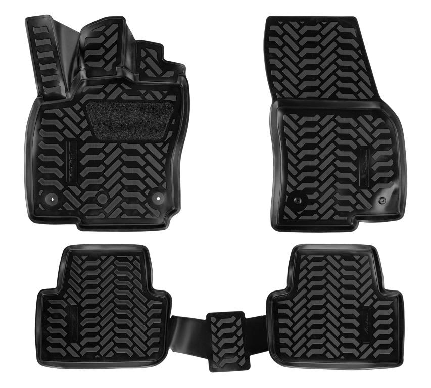 Ковры в салон (3D с подпят.) для VW Tiguan II (16 -) компл. 4 шт., (крепеж), выс. борт, полимер., черн. - AIRLINE ACM-PS-74