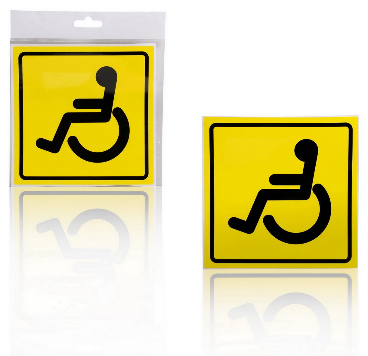 Знак Инвалид ГОСТ, наружный, самоклеящийся (150*150 мм), в уп. 1шт. - AIRLINE AZN09