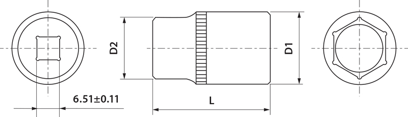 Головка торцевая 1/4DR 10 мм