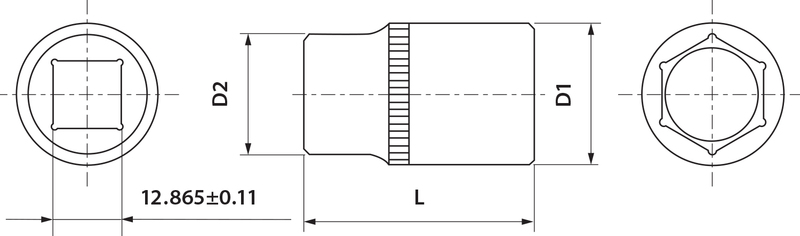 Головка торцевая 1/2DR 24 мм