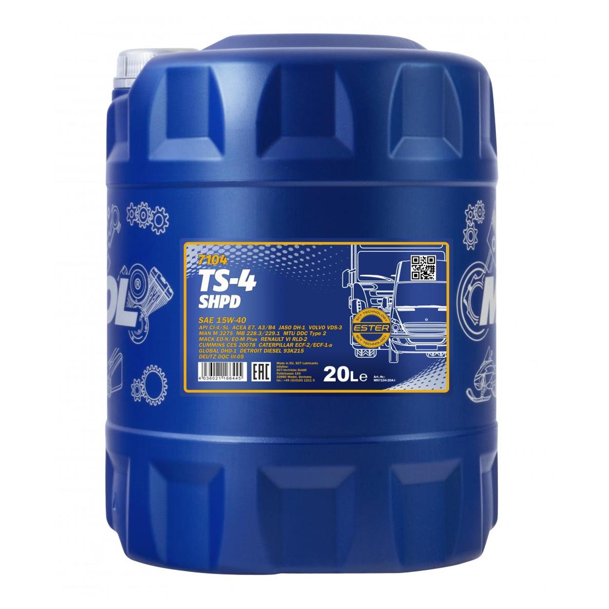 Ts-4 15w40 shpd ci-4/sl 20л.