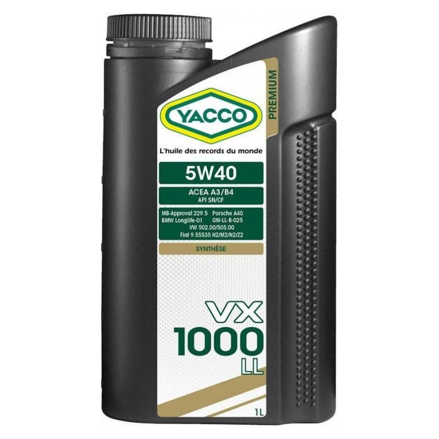 302325 Масло моторное yacco VX 1000 LL 5w40 (1l) - YACCO 302 325