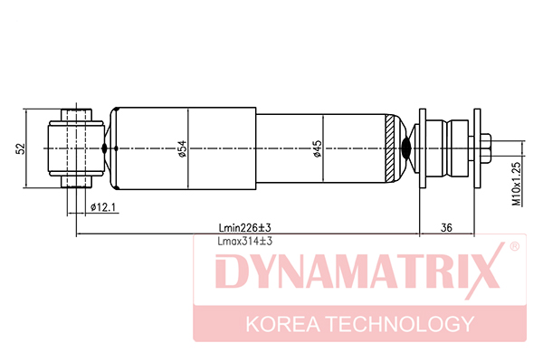 Амортизатор подвески газонаполненный | зад | - DYNAMATRIX DSA341846