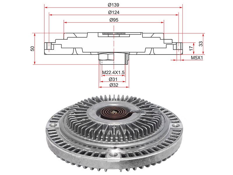 Вискомуфта audi 100 90-94/a6 94-97 - SAT ST-4A0121350B
