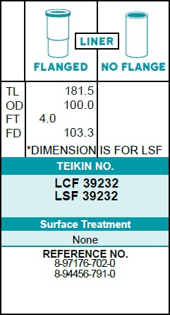 Гильза блока цилиндров - Teikin LCF39232