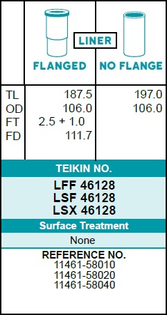 Гильзы 101-106-112-187 с буртом - Teikin LSF-46128
