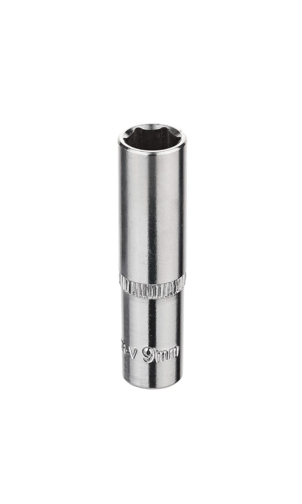 Головка торцевая 1/4 Dr глубокая 9 мм - KRAFT KT 700656