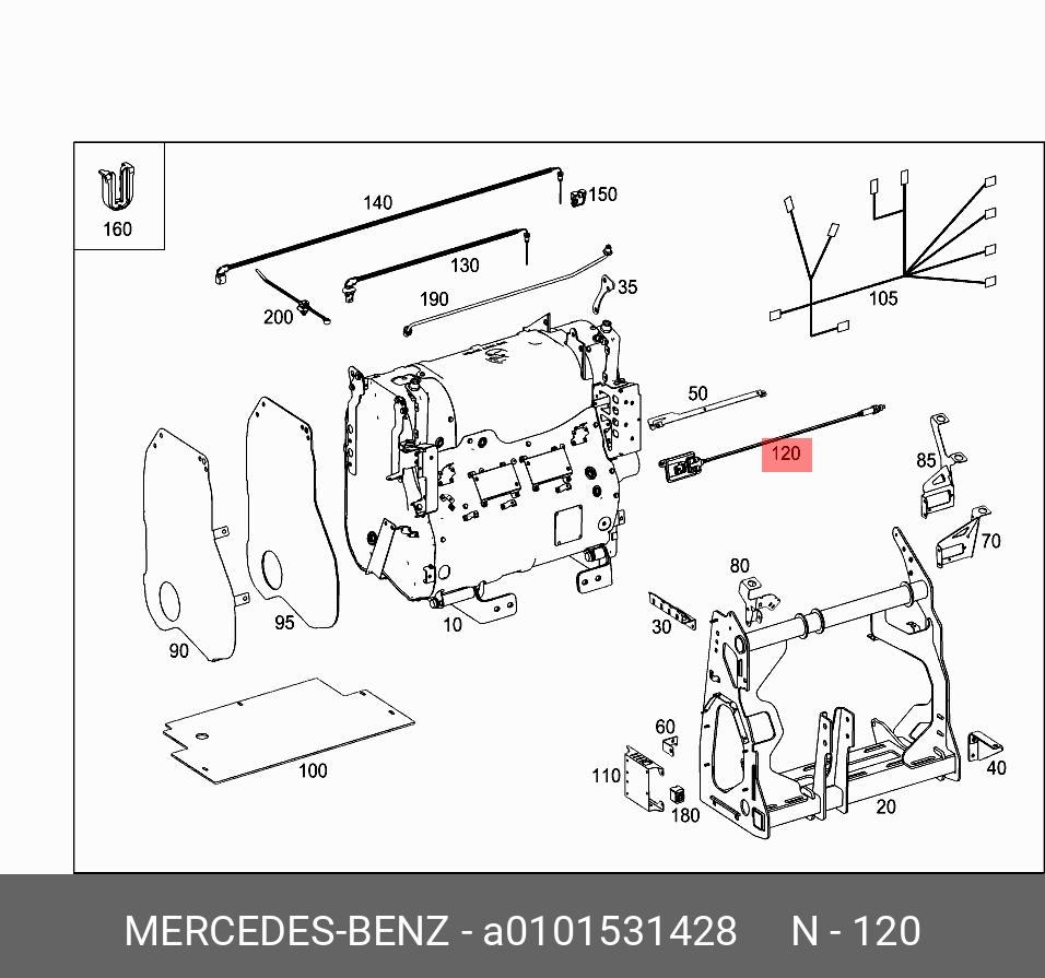 Датчик nox перед катализатором - Mercedes A0101531428