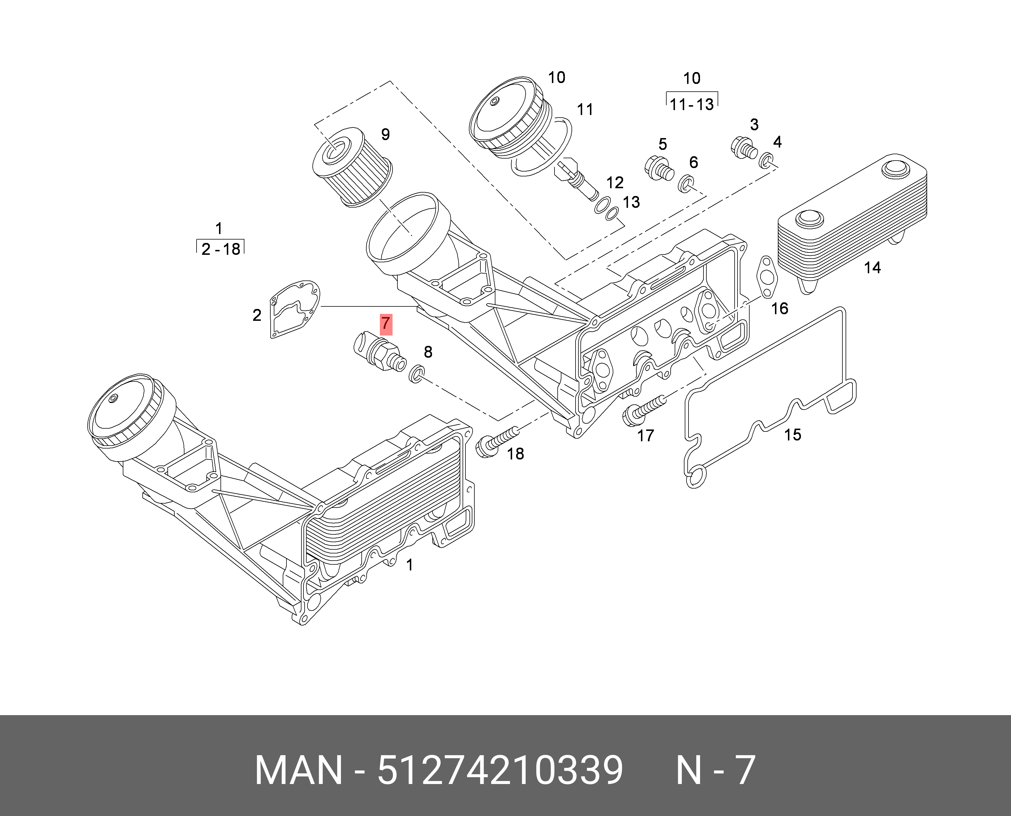 Датчик давления HCV - MAN 51274210339