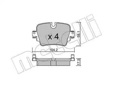 Комплект тормозных колодок - Metelli 22-1036-0