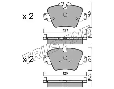 Комплект тормозных колодок | перед | - Trusting 1061.0