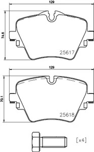 Колодки тормозные дисковые | перед | - Brembo P 06 093