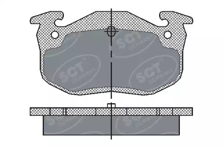 Комплект тормозных колодок | перед | - SCT Germany SP 190 PR