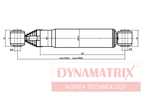 Амортизатор подвески гидравлический | зад | - DYNAMATRIX DSA441066