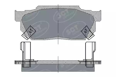 Комплект тормозных колодок | перед | - SCT Germany SP 150 PR