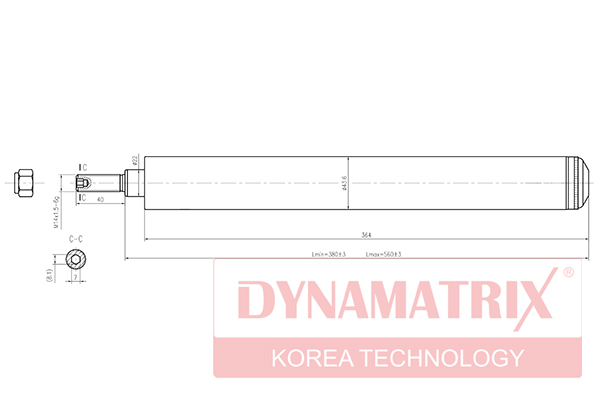 Амортизатор подвески гидравлический | лев | DYNAMATRIX                DSA665030
