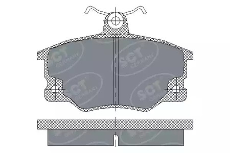 Комплект тормозных колодок | перед | - SCT Germany SP 191 PR