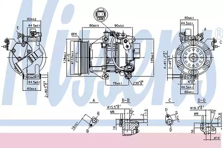 Компрессор кондиционера - Nissens 89554
