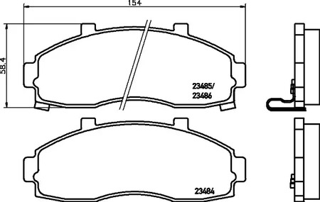 Комплект тормозных колодок - Hella 8DB 355 027-531