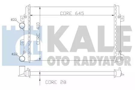 Радиатор системы охлаждения - Kale oto Radyator 353500