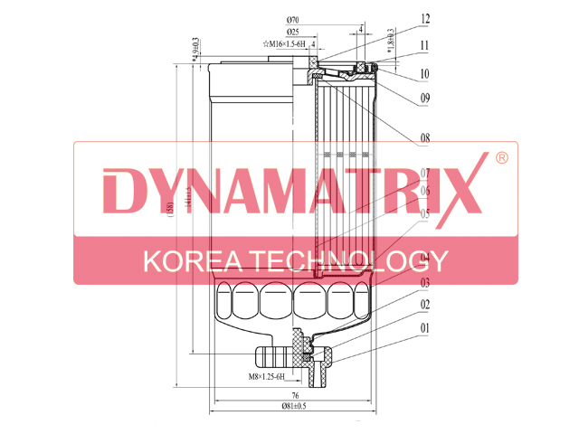 Фильтр топливный - DYNAMATRIX DFFC18