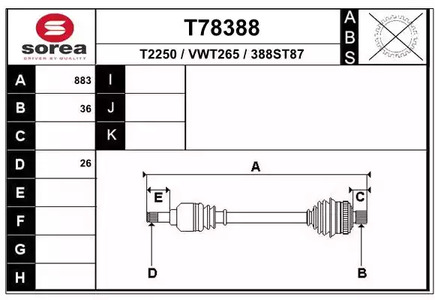 Вал - EAI T78388