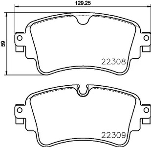 Колодки тормозные дисковые | зад | - Brembo P 85 154