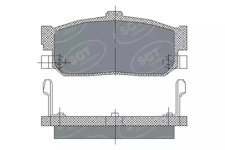 Комплект тормозных колодок | зад | - SCT Germany SP 139 PR