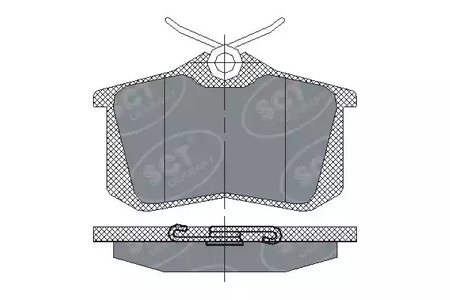 Комплект тормозных колодок | зад | - SCT Germany SP 113 PR