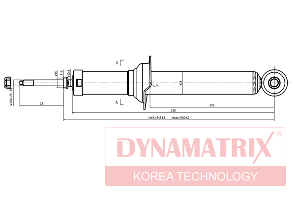 Амортизатор подвески газонаполненный DYNAMATRIX                DSA341204