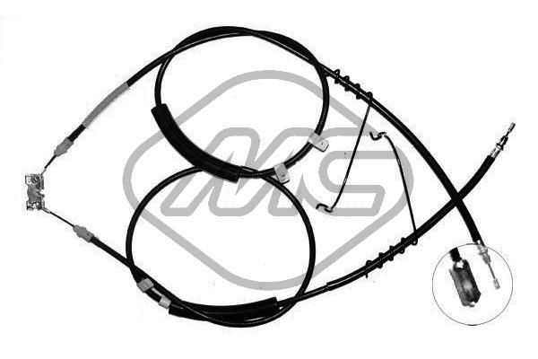 Трос ручника FRD transit connect small mod. ABS 200/220 ds-1/8 tddi-1/8 tdci-1/8 dx/sx-rh/lh | зад лев | - Metalcaucho 80305