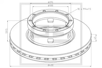 Диск тормозной - PE Automotive 066.803-10A