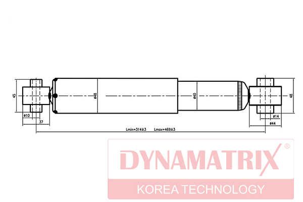 Амортизатор подвески газонаполненный DYNAMATRIX                DSA343396
