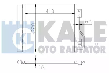 Конденсатор - Kale oto Radyator 342545