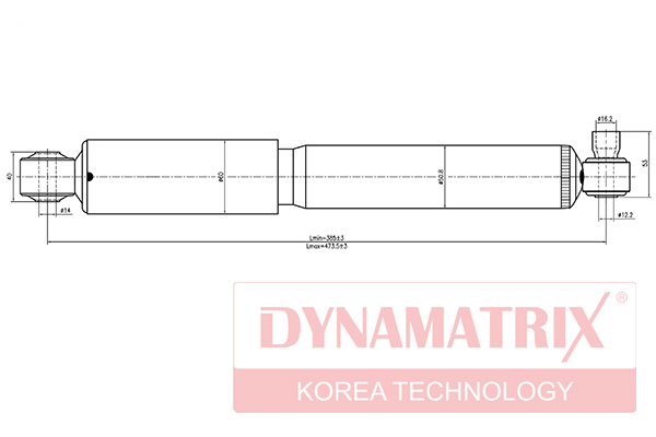 Амортизатор подвески газонаполненный DYNAMATRIX                DSA551805