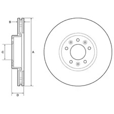 Тормозной диск | перед | - Delphi BG4805C