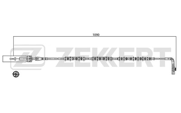 Датчик износа тормозных колодок bmw 1 e81e82e87 04- 3 e90e91e92 04- 3 e93 06- Zekkert BS-8032 БМВ 616₽