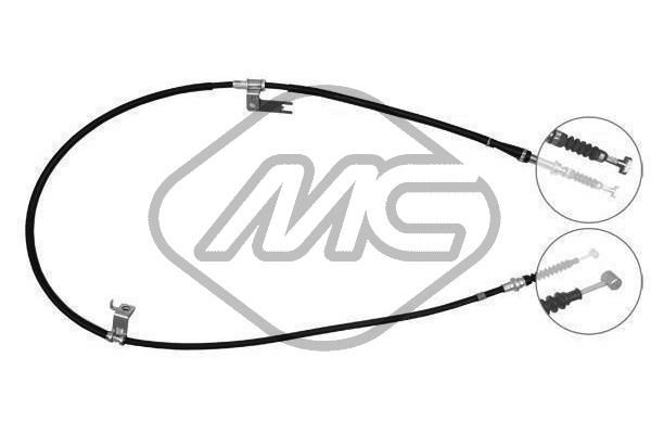Трос ручника MAZ 626 ALL (disc brake) dx-rh | зад прав | - Metalcaucho 82233