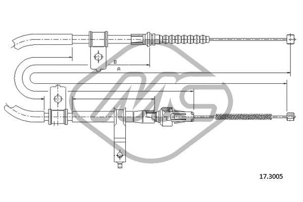 Трос ручника feroza 1,6 el11 4WD SX l | зад | - Metalcaucho 83868