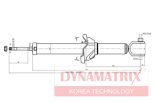 Амортизатор подвески газонаполненный | зад | - DYNAMATRIX DSA341173