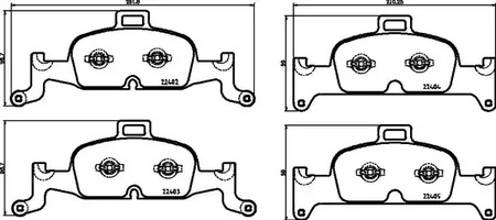 Колодки тормозные дисковые | перед | - Brembo P 85 164