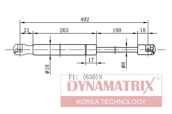 Амортизатор багажника - DYNAMATRIX DGS4932SV