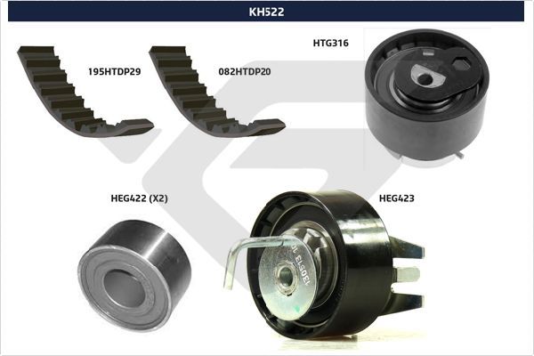 Ременный комплект - Hutchinson KH 522