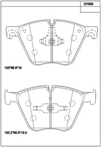 Колодки тормозные дисковые |перед| - Asimco KD7009