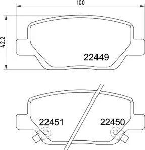 Комплект тормозных колодок | зад | - Brembo P 23 179